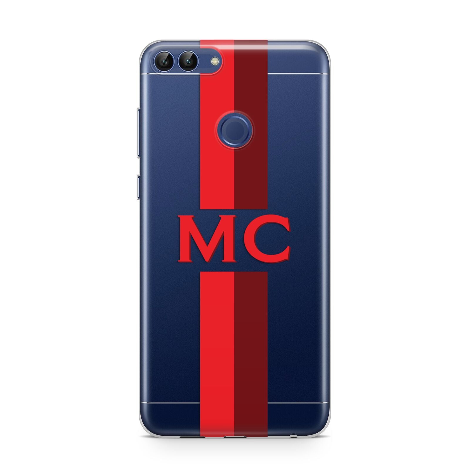 Personalised Transparent Red Bordeaux Stripe Huawei P Smart Case