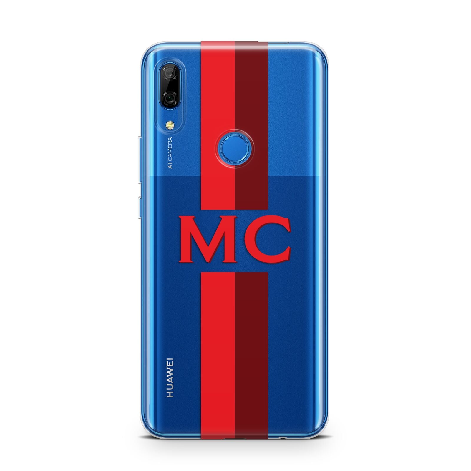 Personalised Transparent Red Bordeaux Stripe Huawei P Smart Z