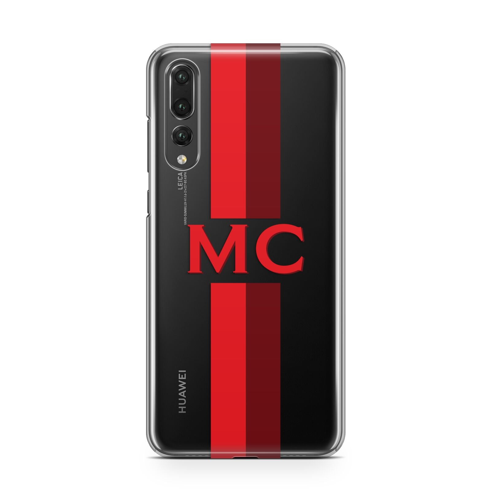 Personalised Transparent Red Bordeaux Stripe Huawei P20 Pro Phone Case