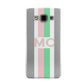 Personalised Transparent Striped Pink Green Samsung Galaxy A3 Case