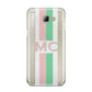 Personalised Transparent Striped Pink Green Samsung Galaxy A8 2016 Case