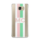 Personalised Transparent Striped Pink Green Samsung Galaxy A9 2016 Case on gold phone
