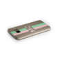 Personalised Transparent Striped Pink Green Samsung Galaxy Case Side Close Up