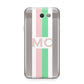 Personalised Transparent Striped Pink Green Samsung Galaxy J7 2017 Case