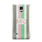 Personalised Transparent Striped Pink Green Samsung Galaxy Note 4 Case