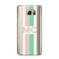 Personalised Transparent Striped Pink Green Samsung Galaxy Note 5 Case