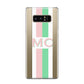 Personalised Transparent Striped Pink Green Samsung Galaxy Note 8 Case