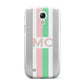 Personalised Transparent Striped Pink Green Samsung Galaxy S4 Mini Case