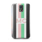 Personalised Transparent Striped Pink Green Samsung Galaxy S5 Case
