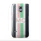 Personalised Transparent Striped Pink Green Samsung Galaxy S5 Mini Case
