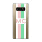 Personalised Transparent Striped Pink Green Samsung Galaxy S8 Case