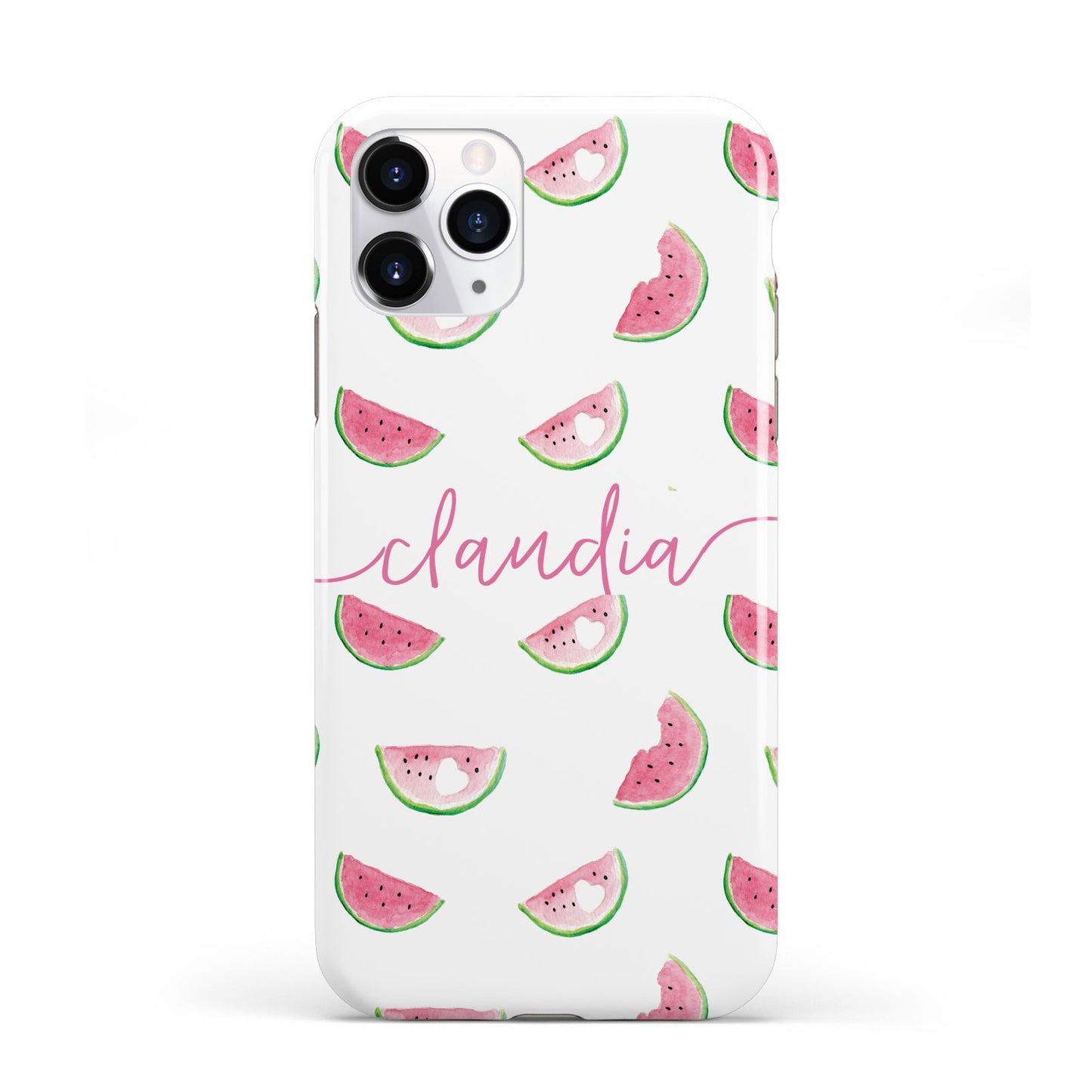 Personalised Transparent Watermelon iPhone 11 Pro 3D Tough Case