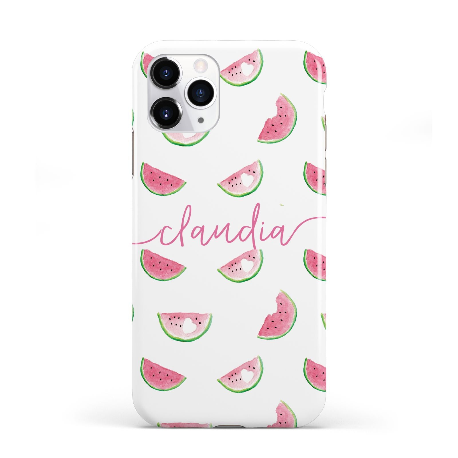 Personalised Transparent Watermelon iPhone 11 Pro 3D Tough Case