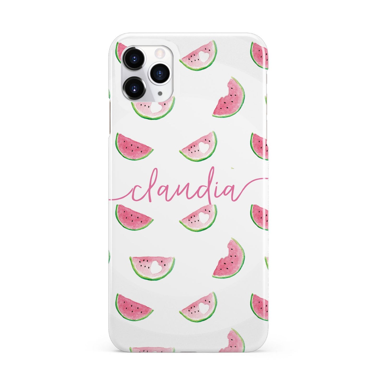 Personalised Transparent Watermelon iPhone 11 Pro Max 3D Snap Case