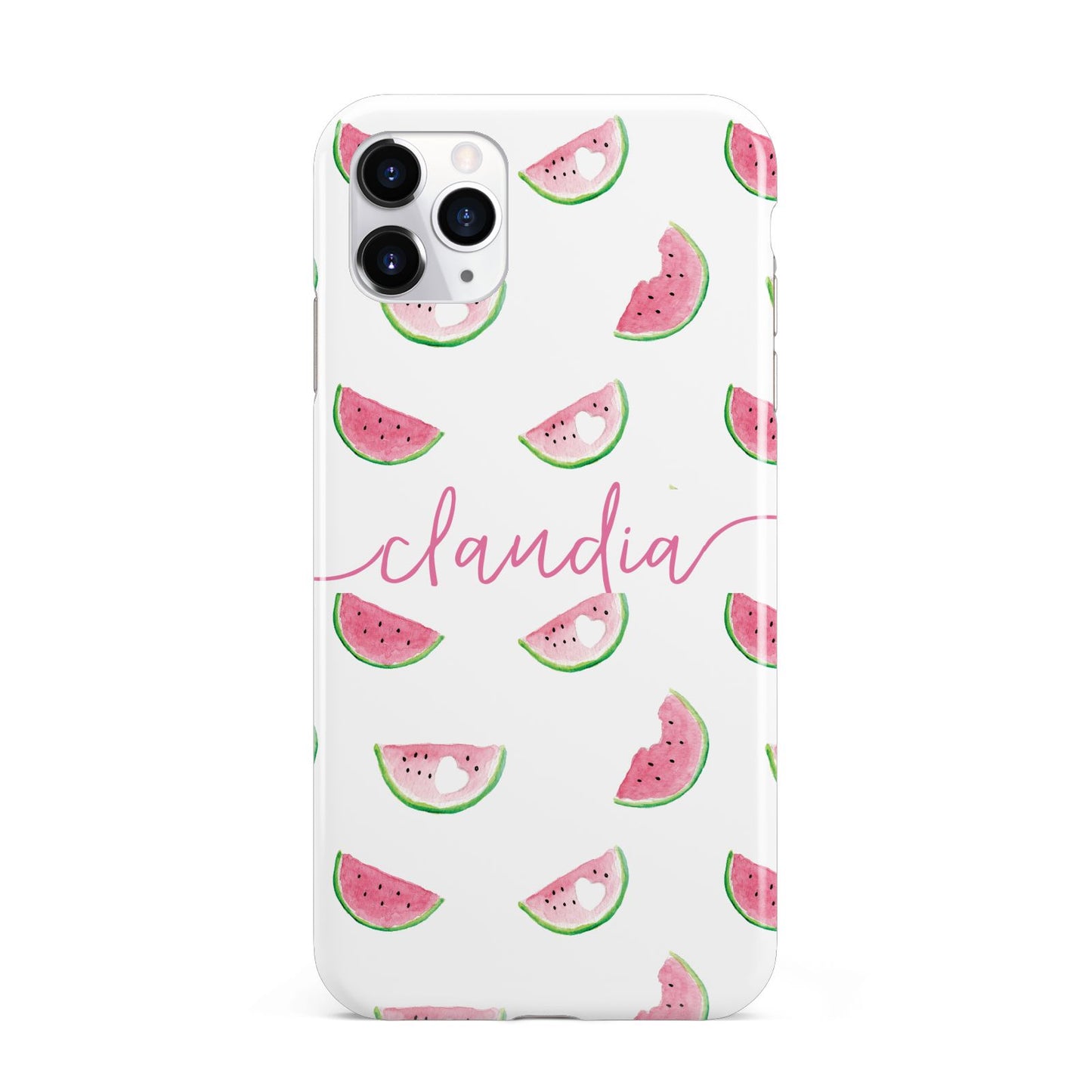 Personalised Transparent Watermelon iPhone 11 Pro Max 3D Tough Case