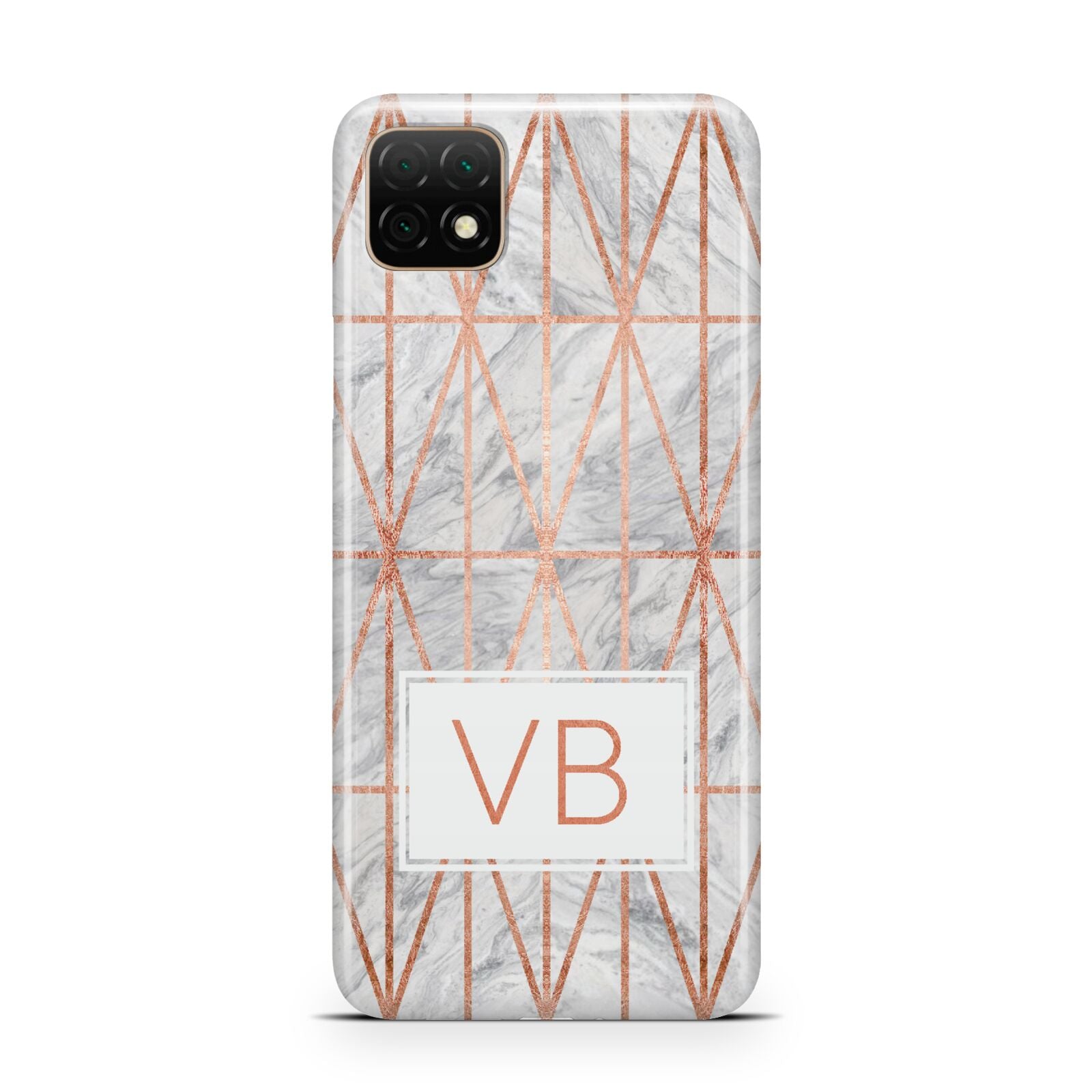 Personalised Triangular Marble Initials Huawei Enjoy 20 Phone Case