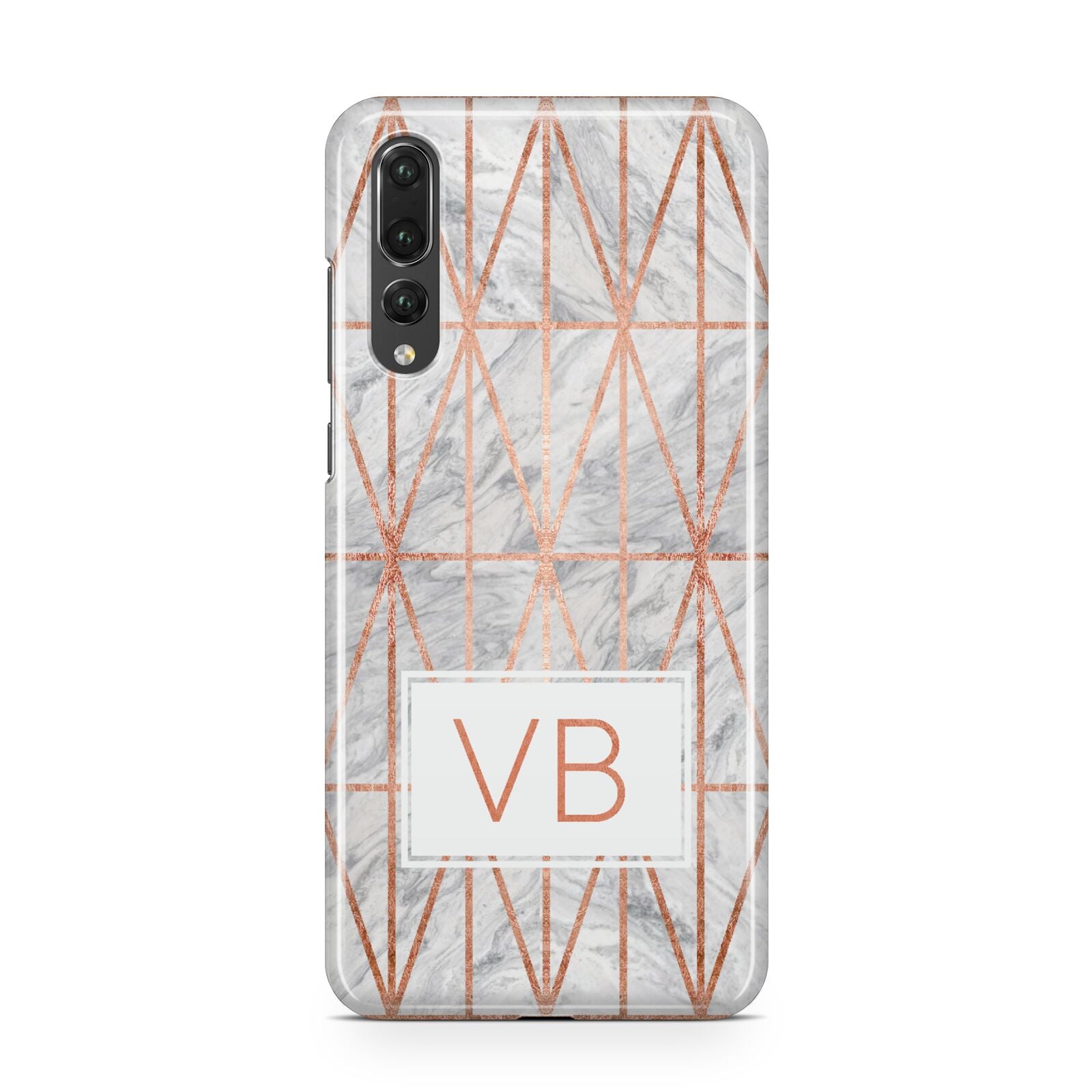 Personalised Triangular Marble Initials Huawei P20 Pro Phone Case