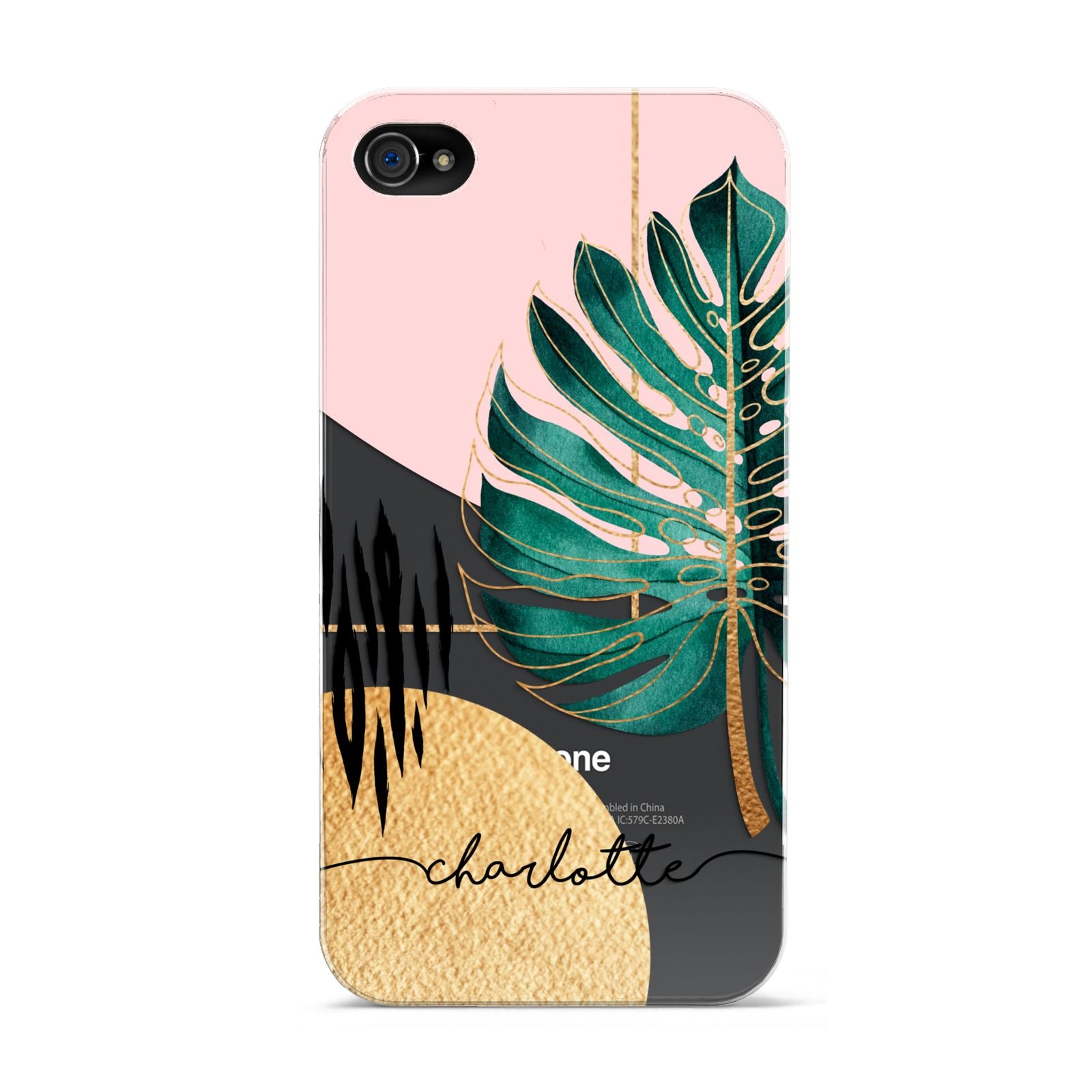 Personalised Tropical Fan Leaf Apple iPhone 4s Case