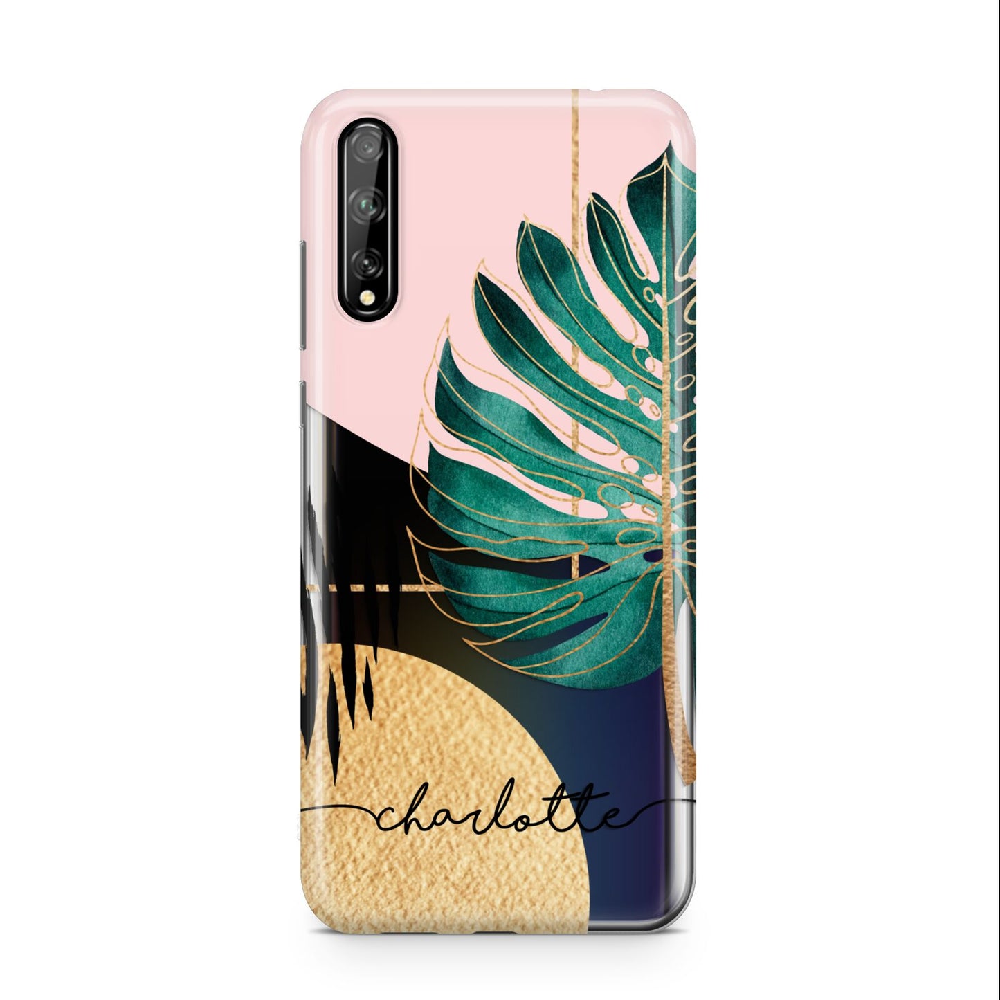 Personalised Tropical Fan Leaf Huawei Enjoy 10s Phone Case