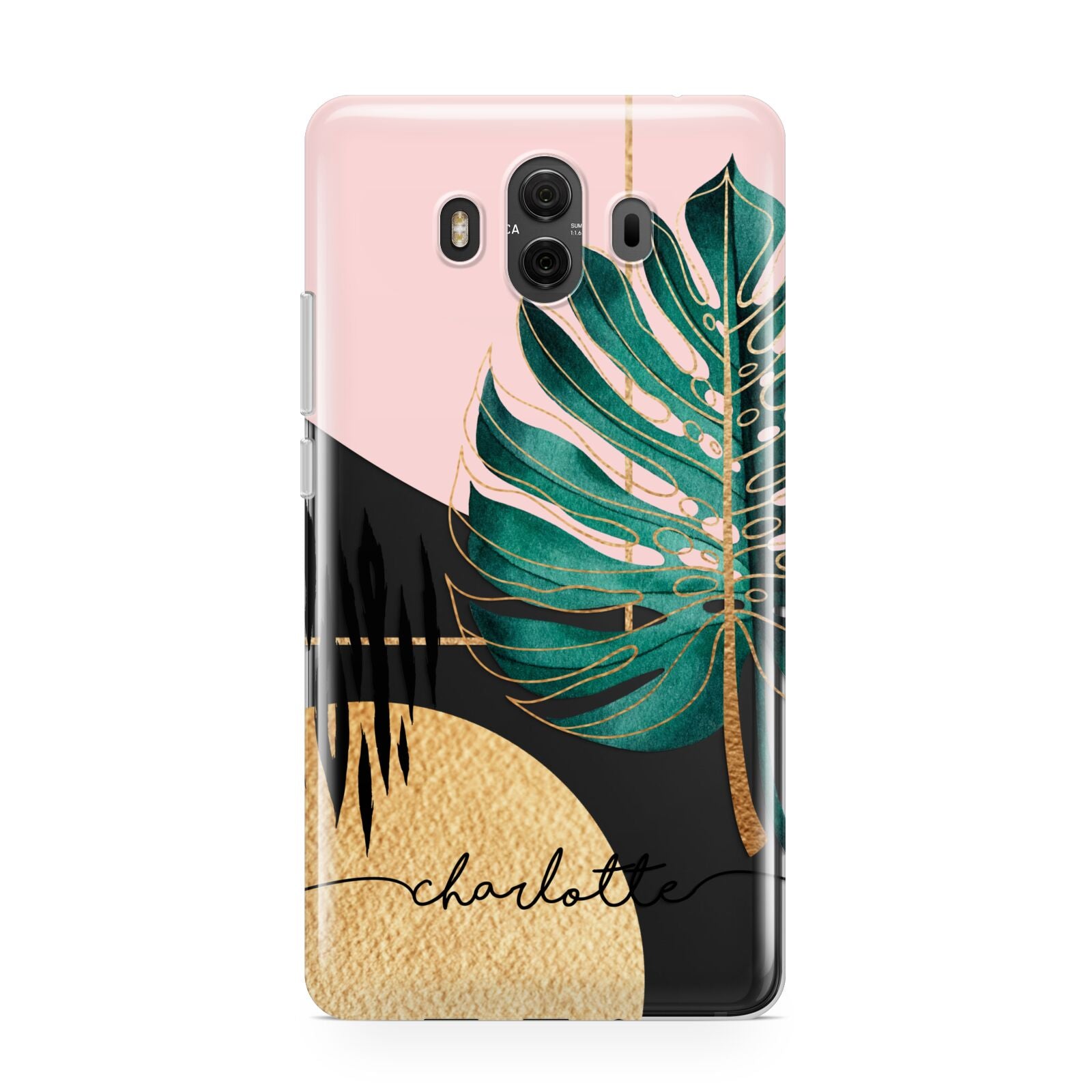 Personalised Tropical Fan Leaf Huawei Mate 10 Protective Phone Case