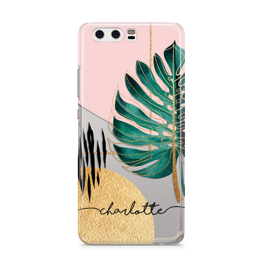 Personalised Tropical Fan Leaf Huawei P10 Phone Case