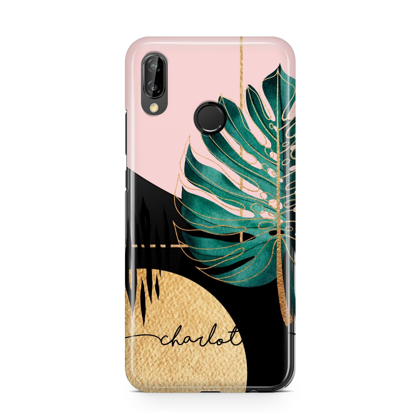 Personalised Tropical Fan Leaf Huawei P20 Lite Phone Case