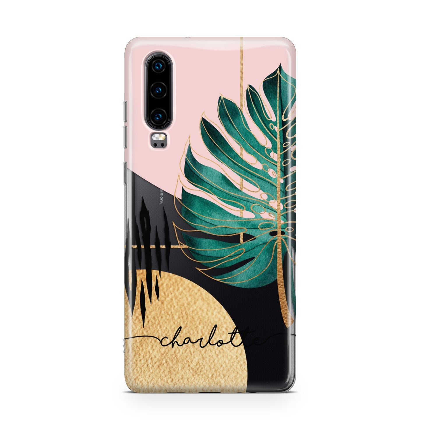 Personalised Tropical Fan Leaf Huawei P30 Phone Case