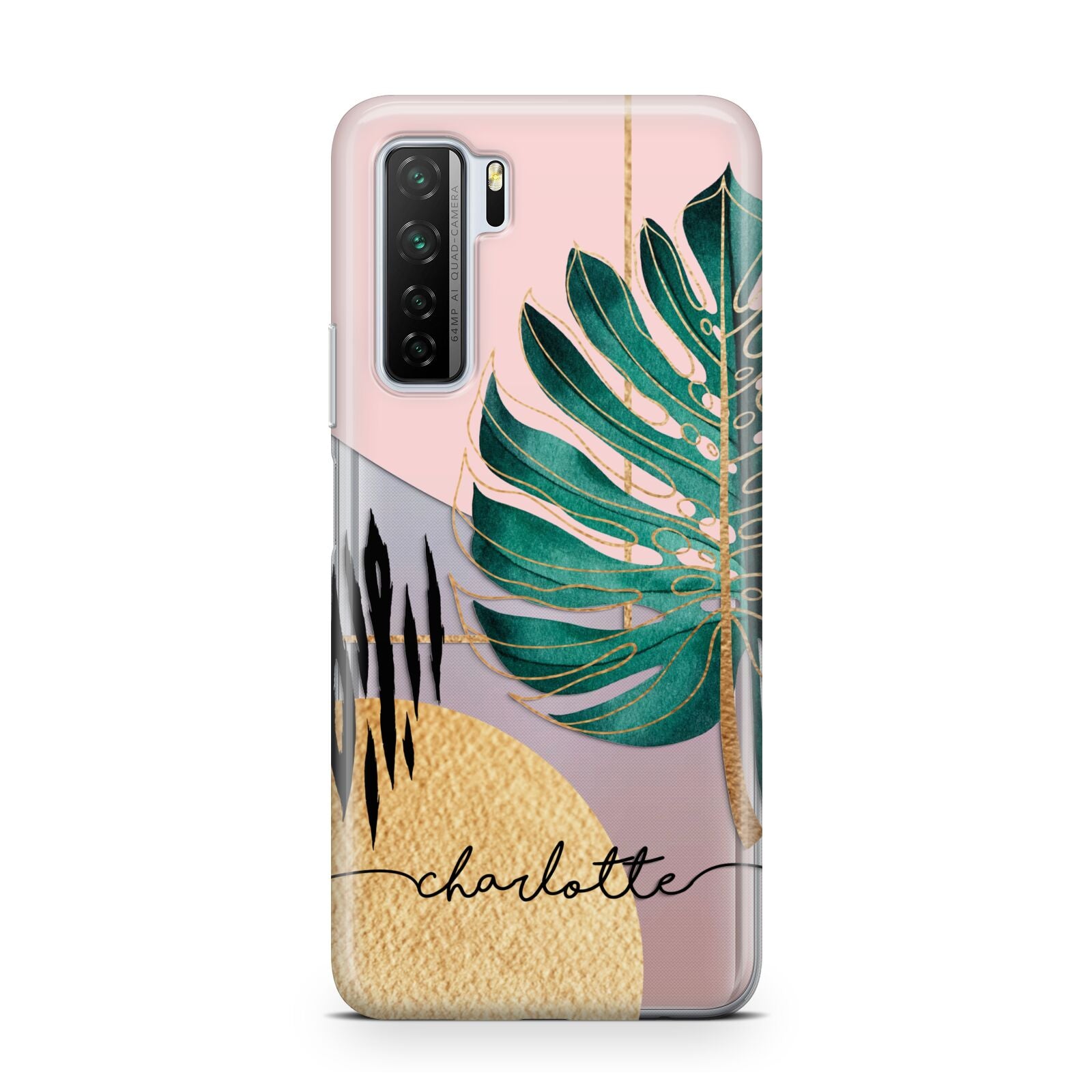 Personalised Tropical Fan Leaf Huawei P40 Lite 5G Phone Case