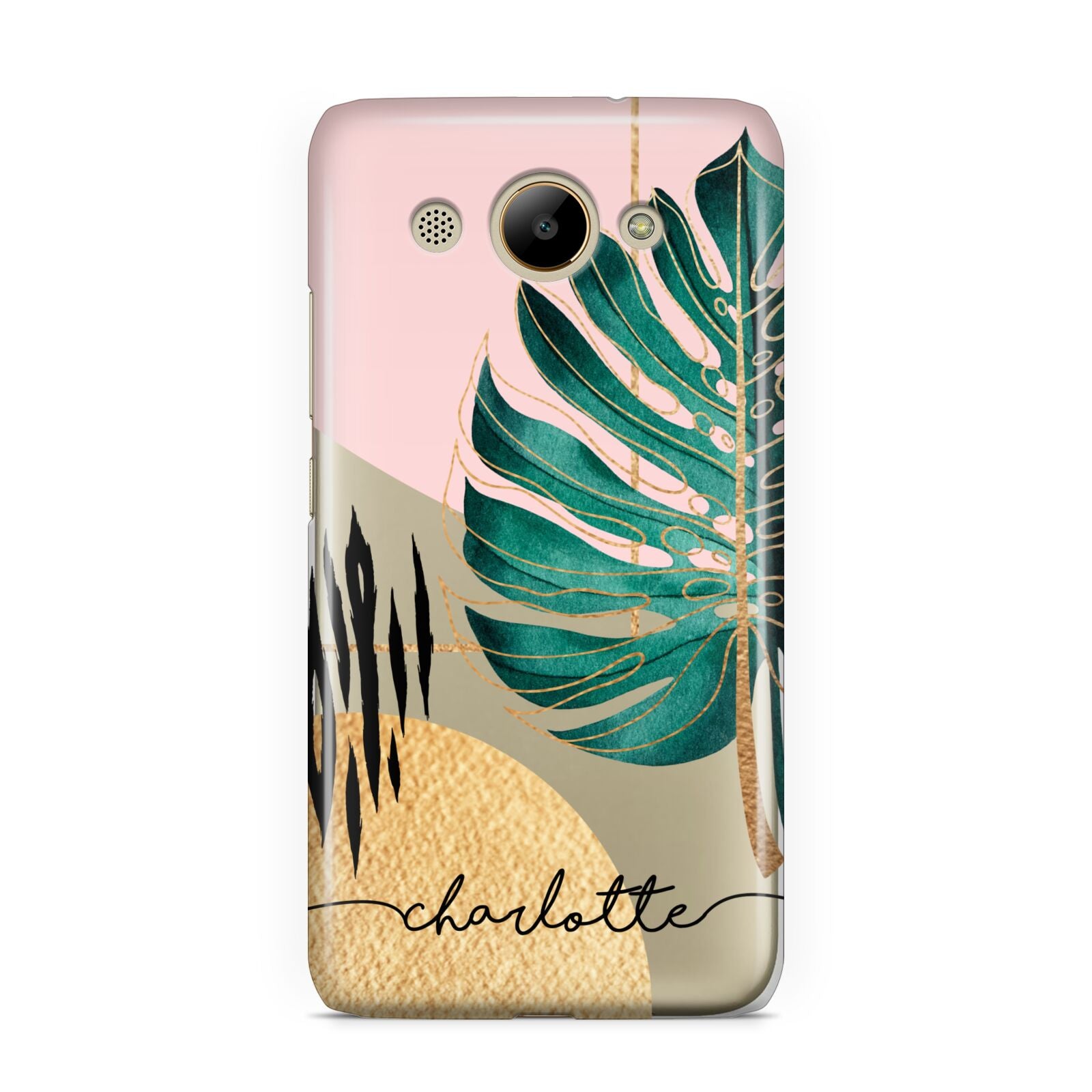 Personalised Tropical Fan Leaf Huawei Y3 2017