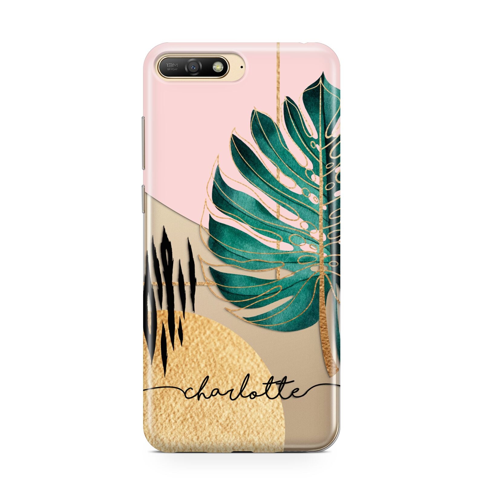 Personalised Tropical Fan Leaf Huawei Y6 2018