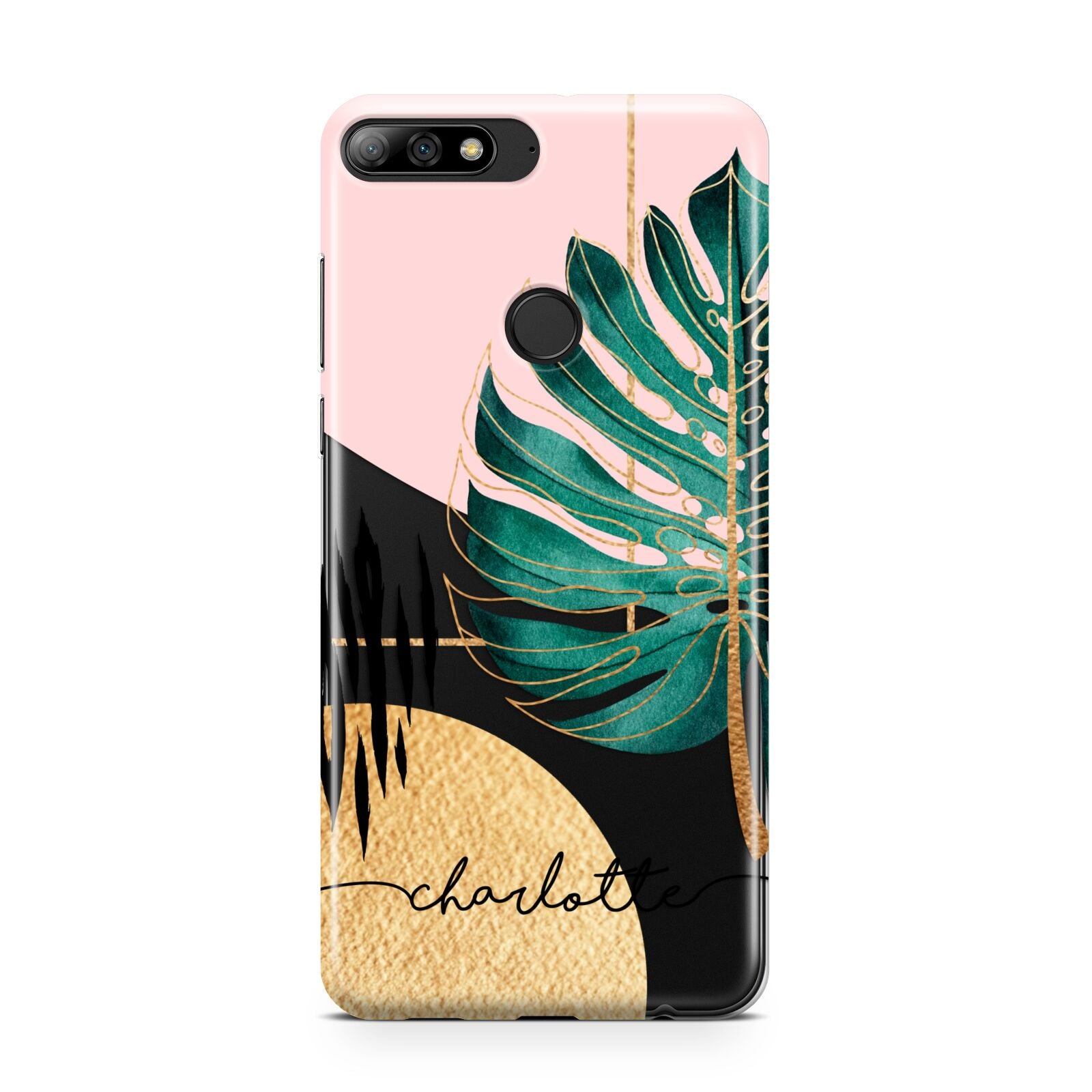 Personalised Tropical Fan Leaf Huawei Y7 2018