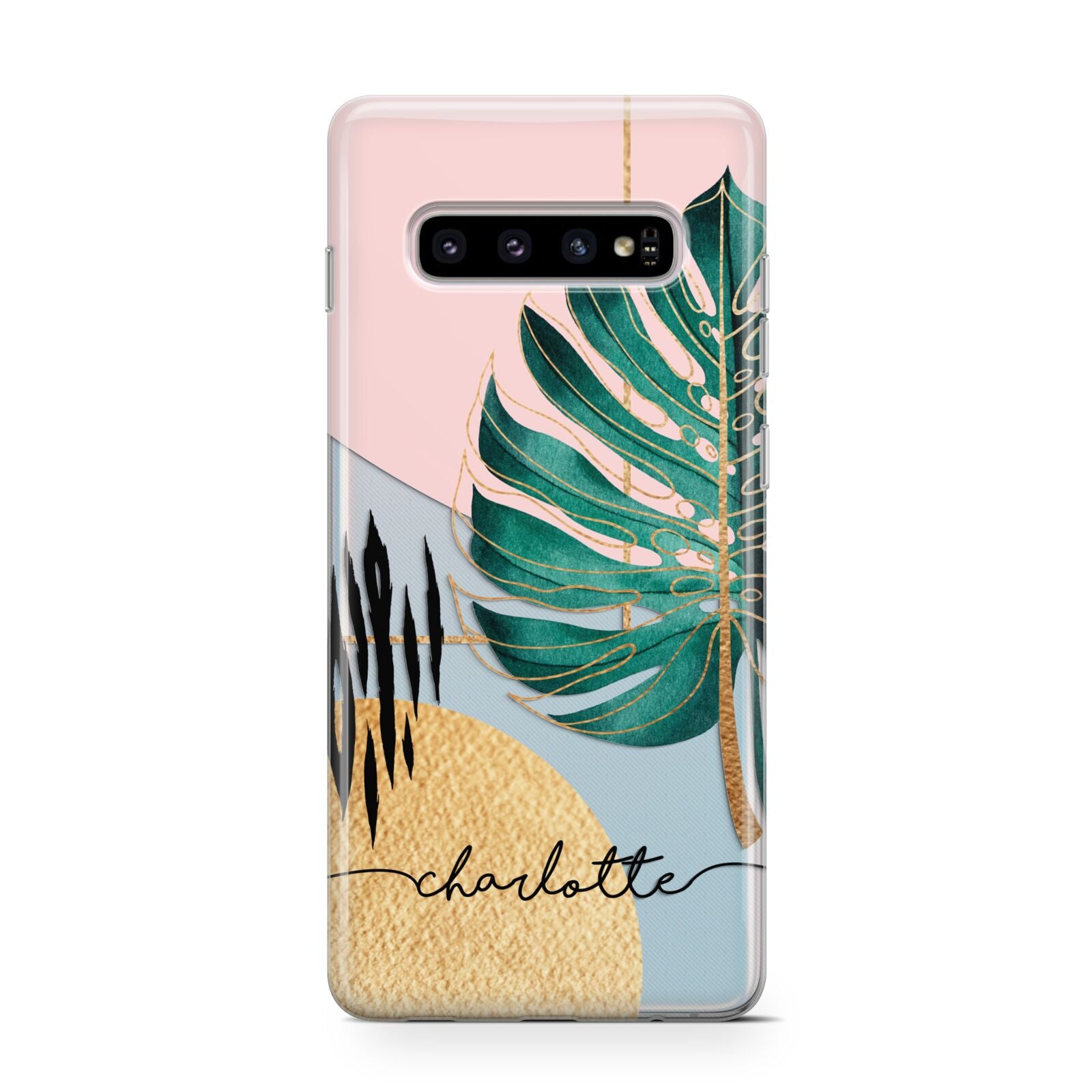 Personalised Tropical Fan Leaf Protective Samsung Galaxy Case