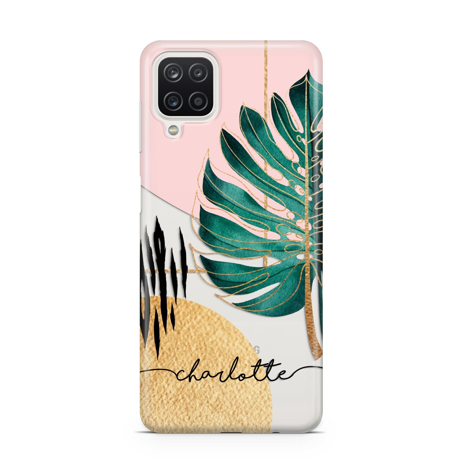 Personalised Tropical Fan Leaf Samsung A12 Case