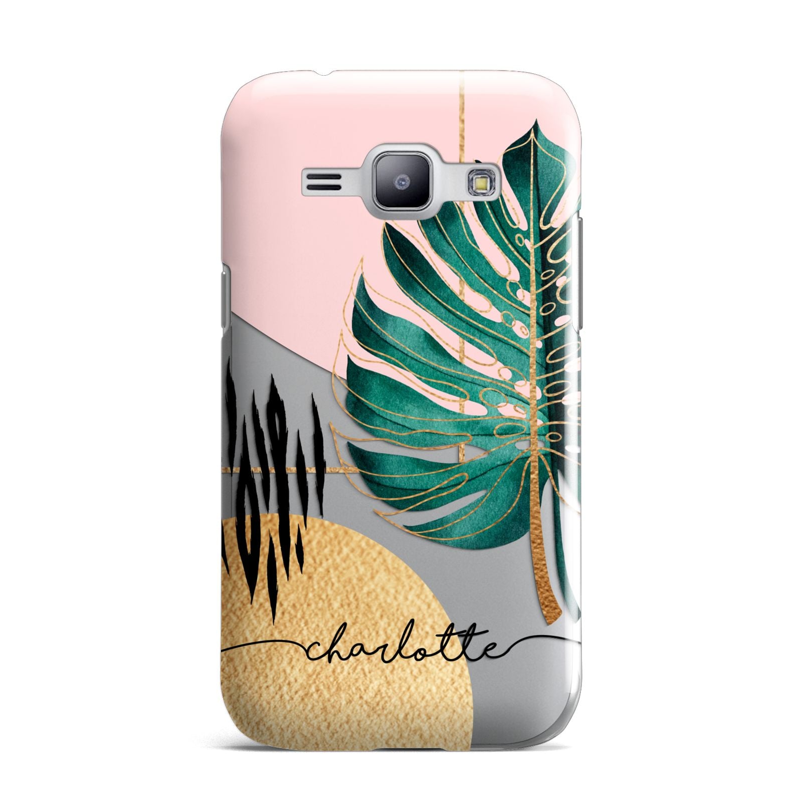 Personalised Tropical Fan Leaf Samsung Galaxy J1 2015 Case