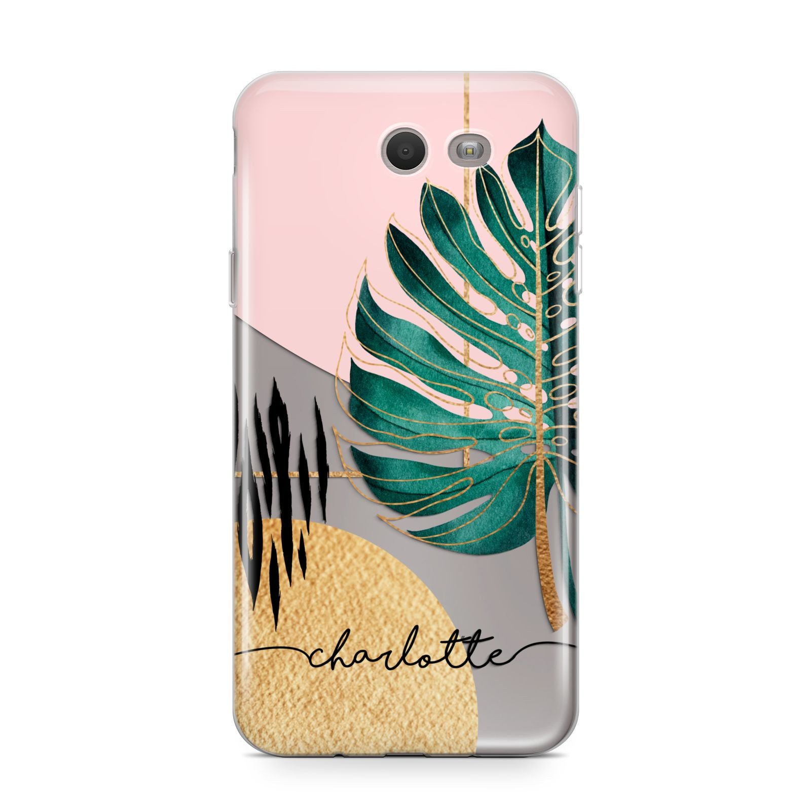 Personalised Tropical Fan Leaf Samsung Galaxy J7 2017 Case