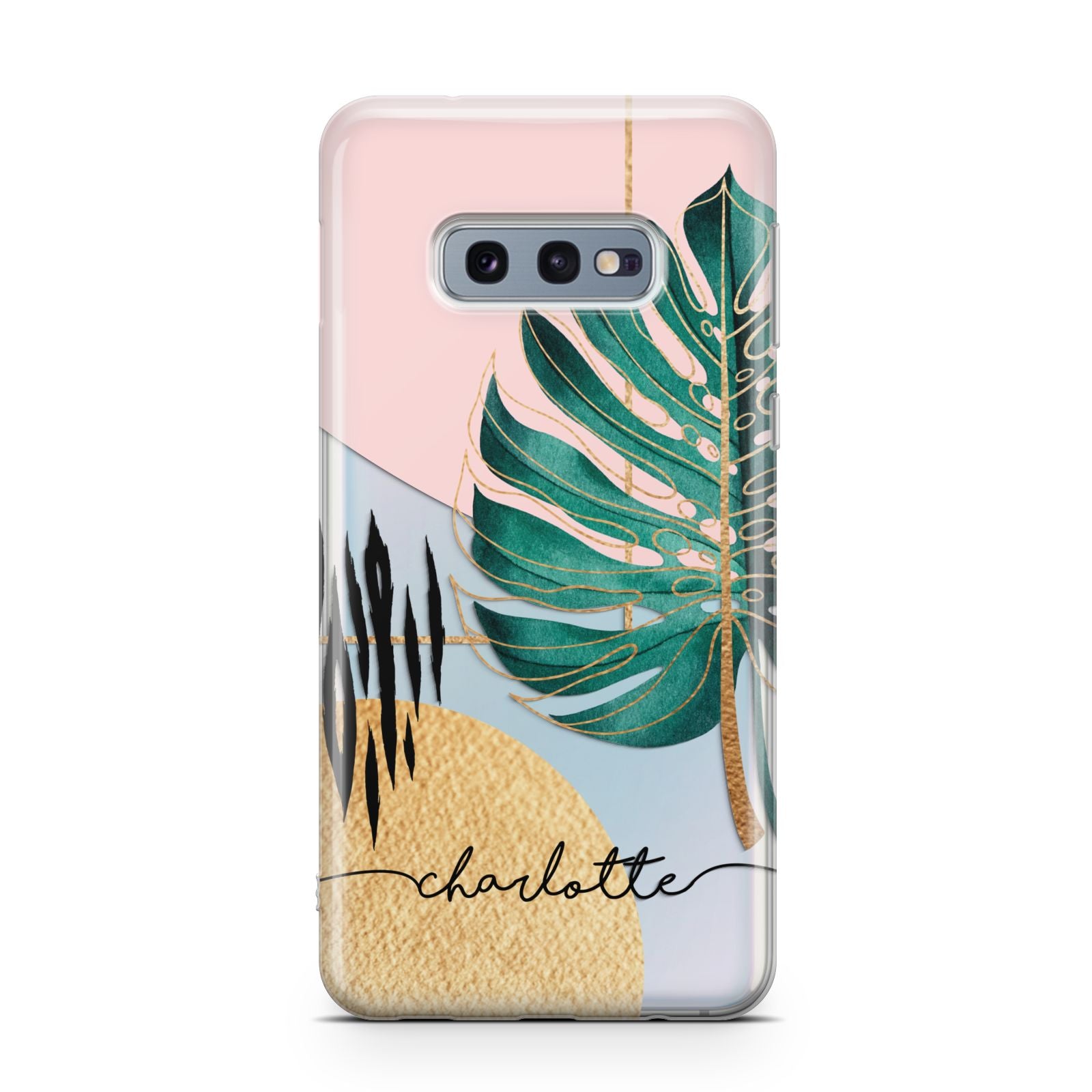 Personalised Tropical Fan Leaf Samsung Galaxy S10E Case