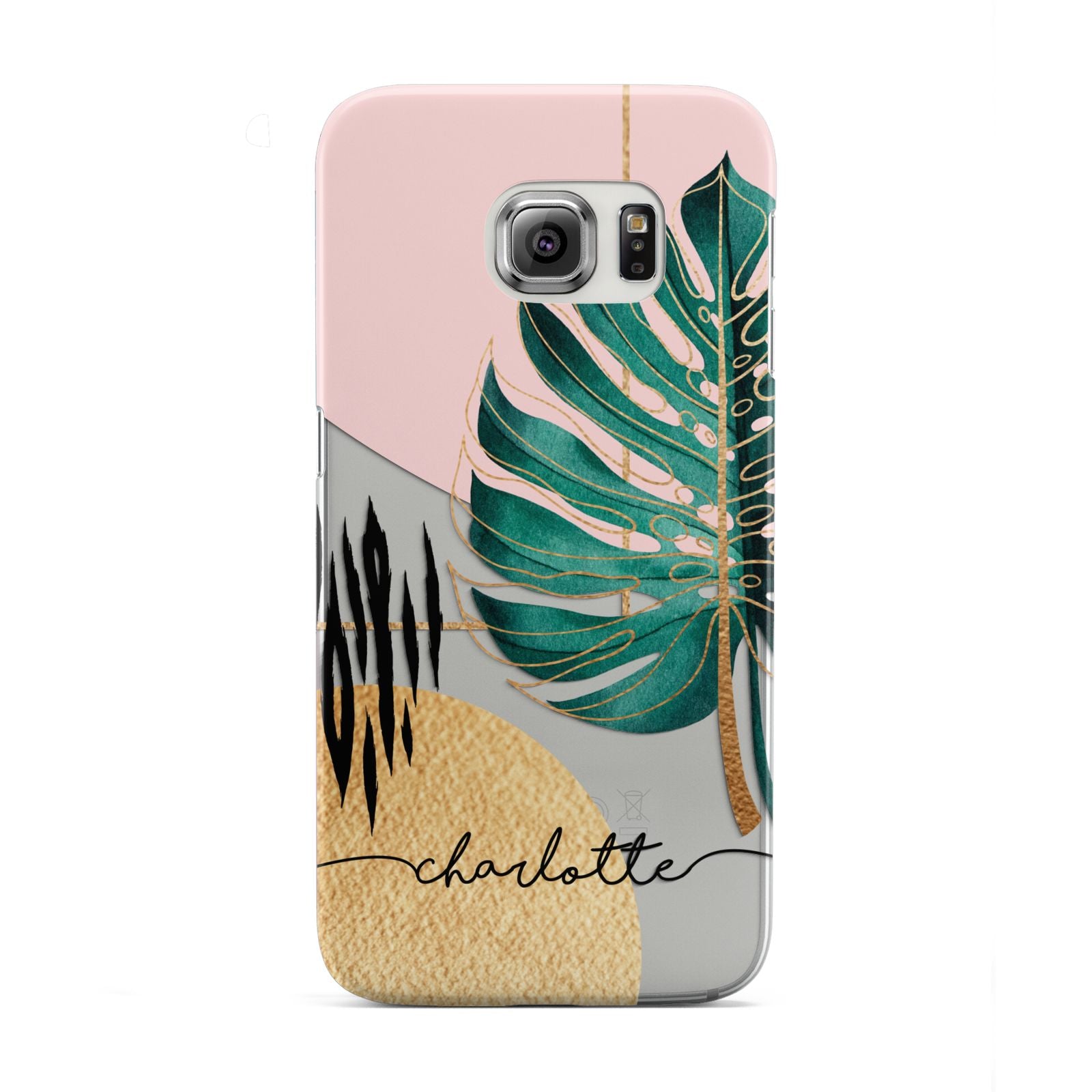 Personalised Tropical Fan Leaf Samsung Galaxy S6 Edge Case