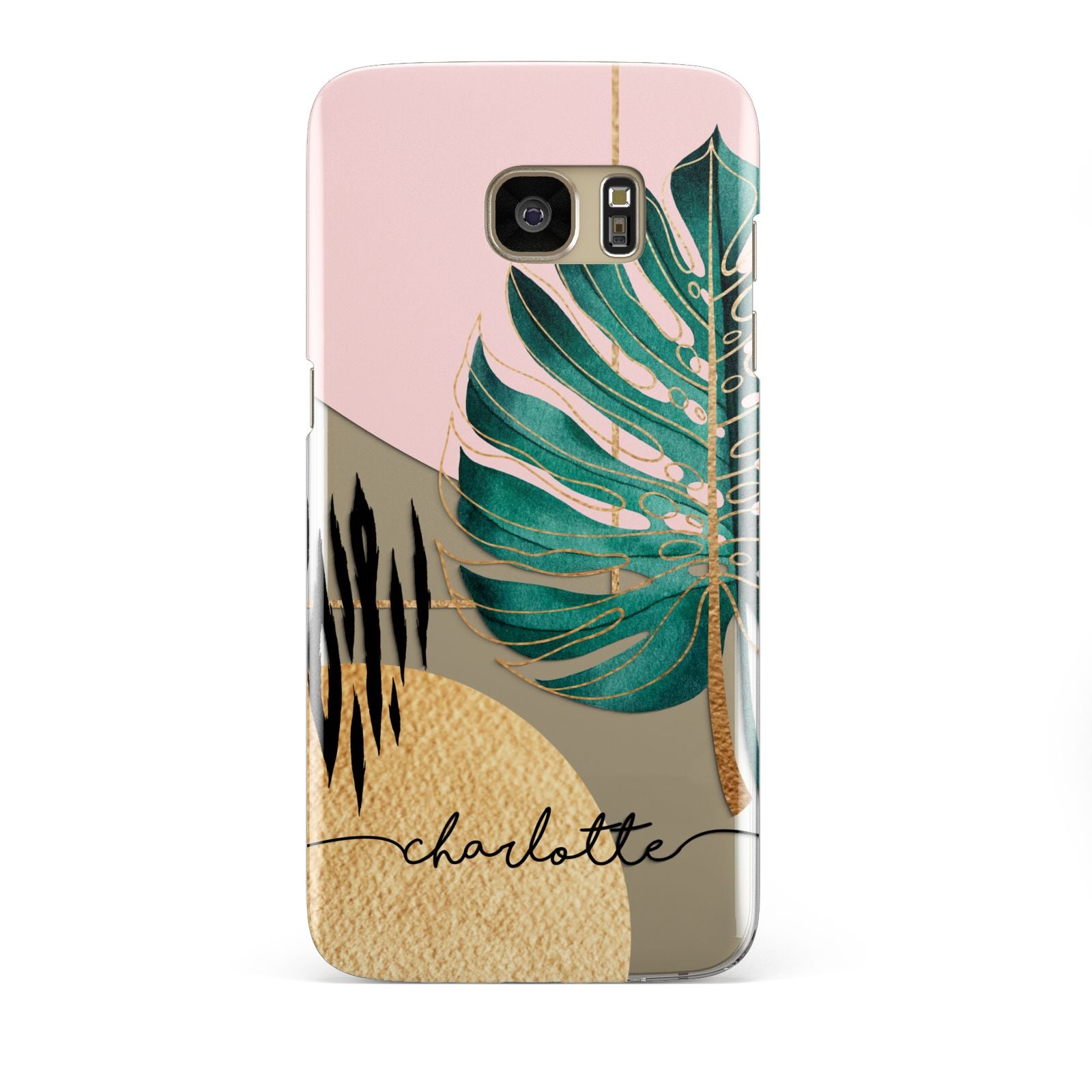 Personalised Tropical Fan Leaf Samsung Galaxy S7 Edge Case