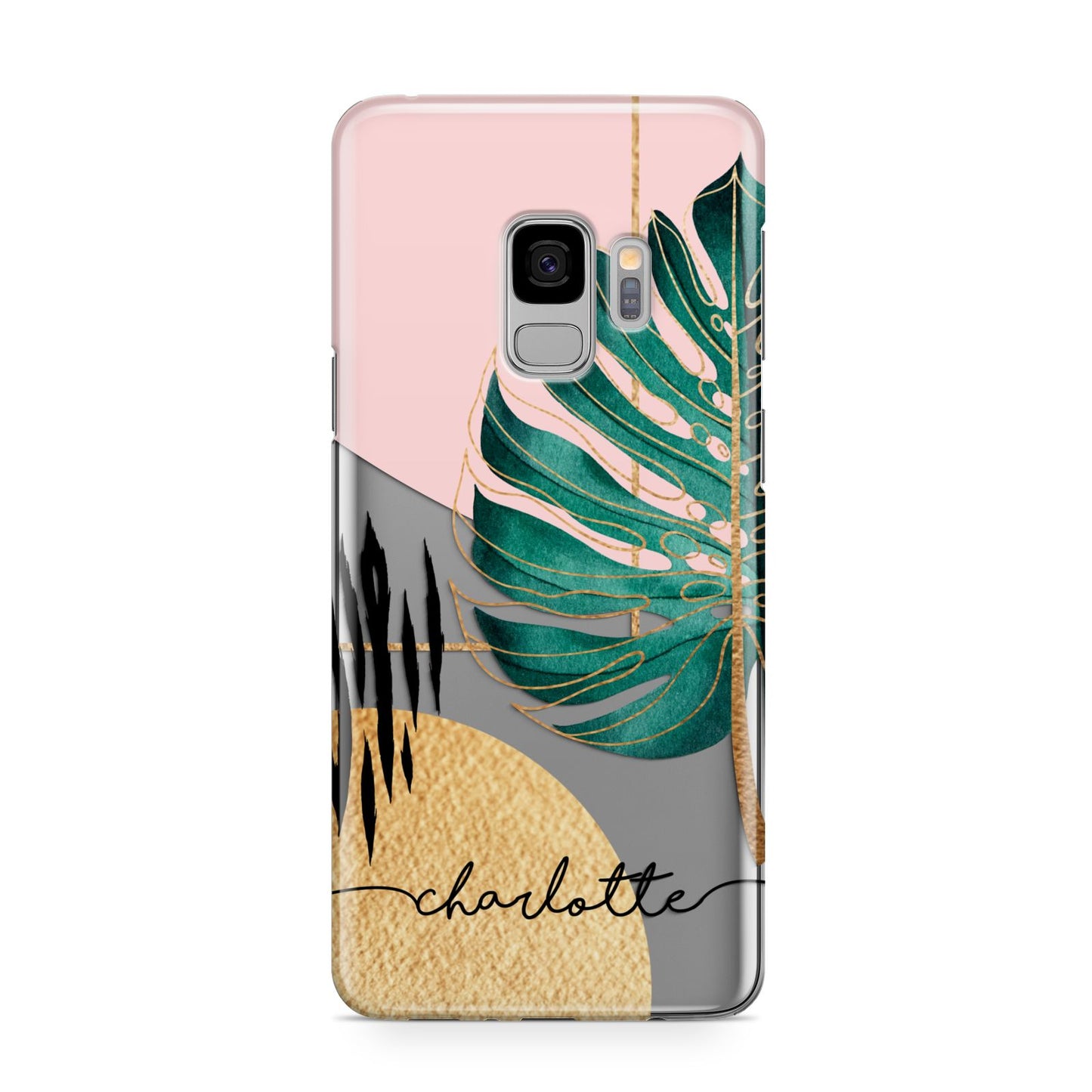 Personalised Tropical Fan Leaf Samsung Galaxy S9 Case