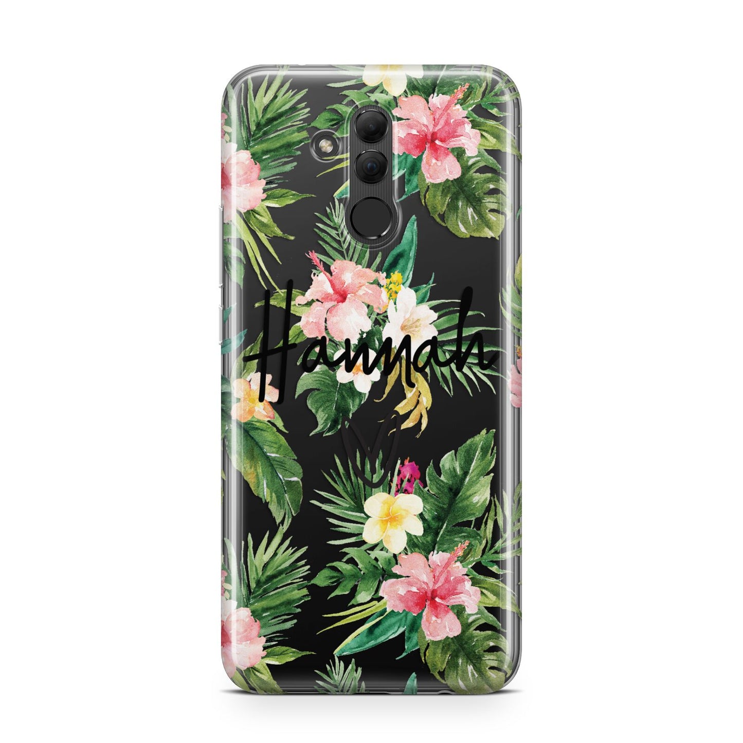 Personalised Tropical Floral Pink Huawei Mate 20 Lite