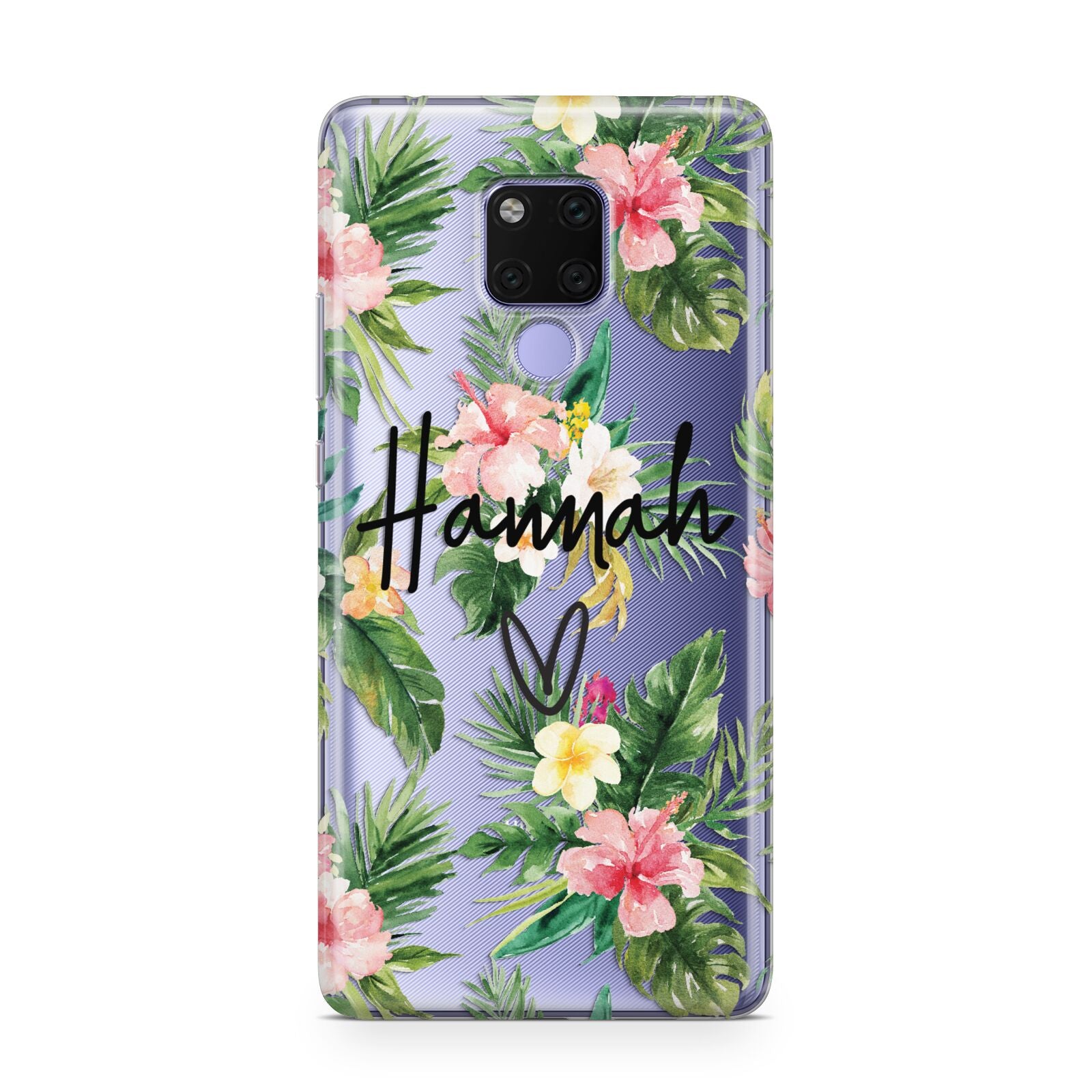 Personalised Tropical Floral Pink Huawei Mate 20X Phone Case