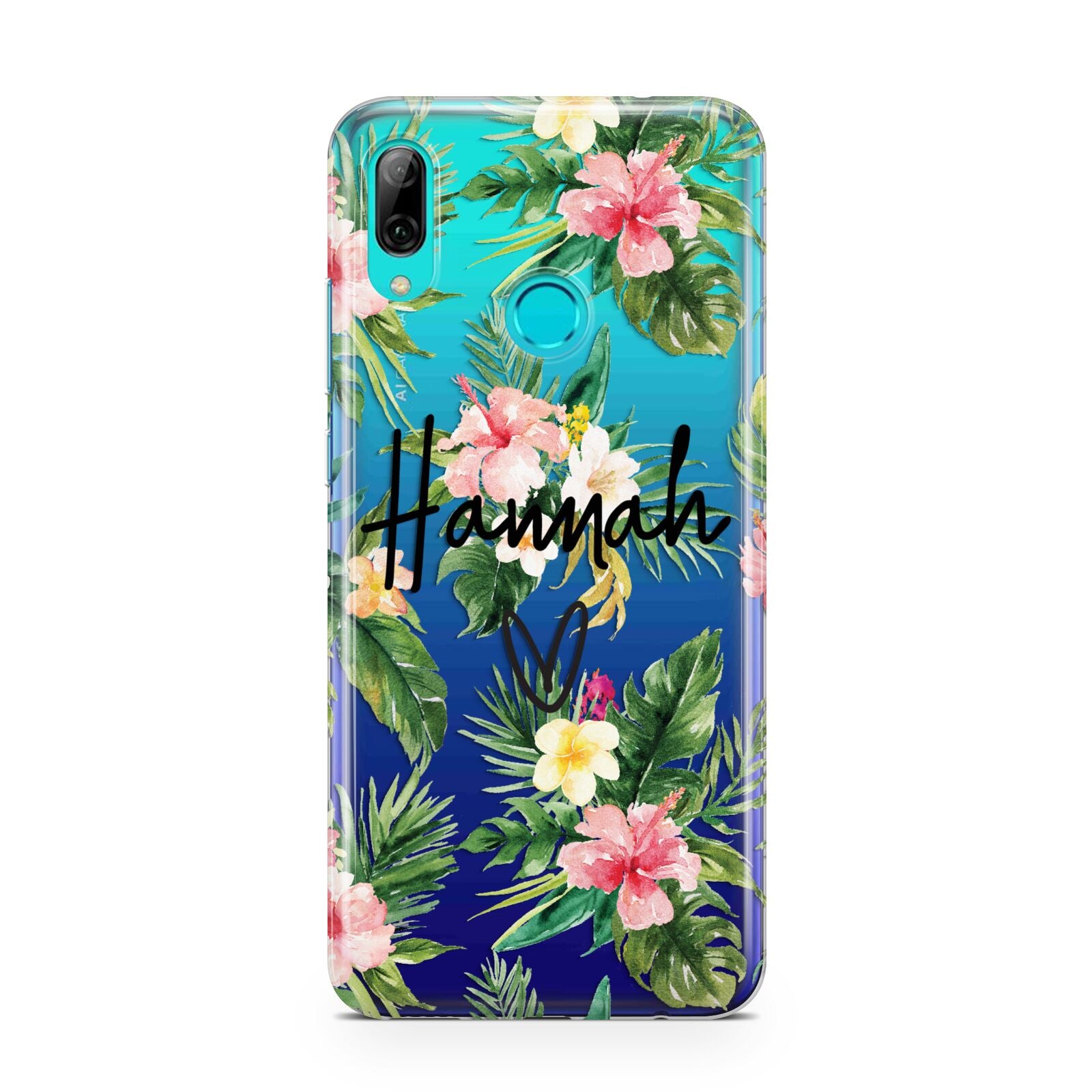 Personalised Tropical Floral Pink Huawei P Smart 2019 Case