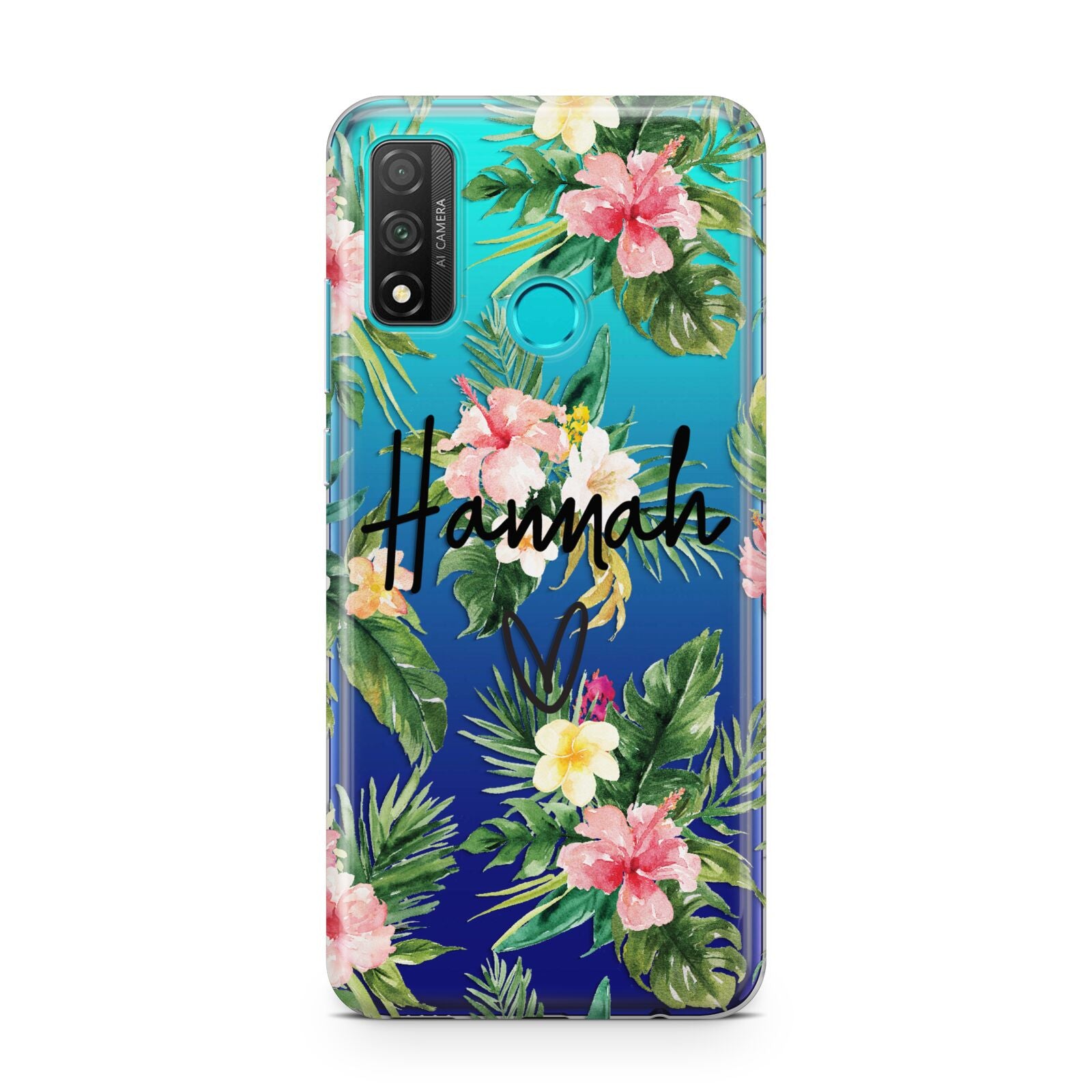 Personalised Tropical Floral Pink Huawei P Smart 2020