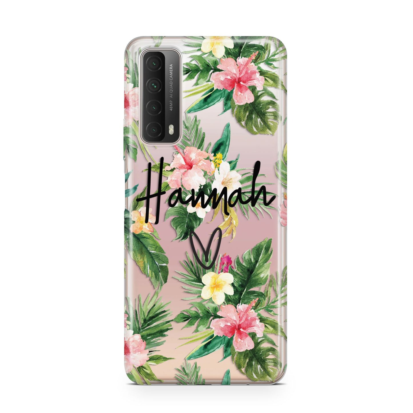 Personalised Tropical Floral Pink Huawei P Smart 2021