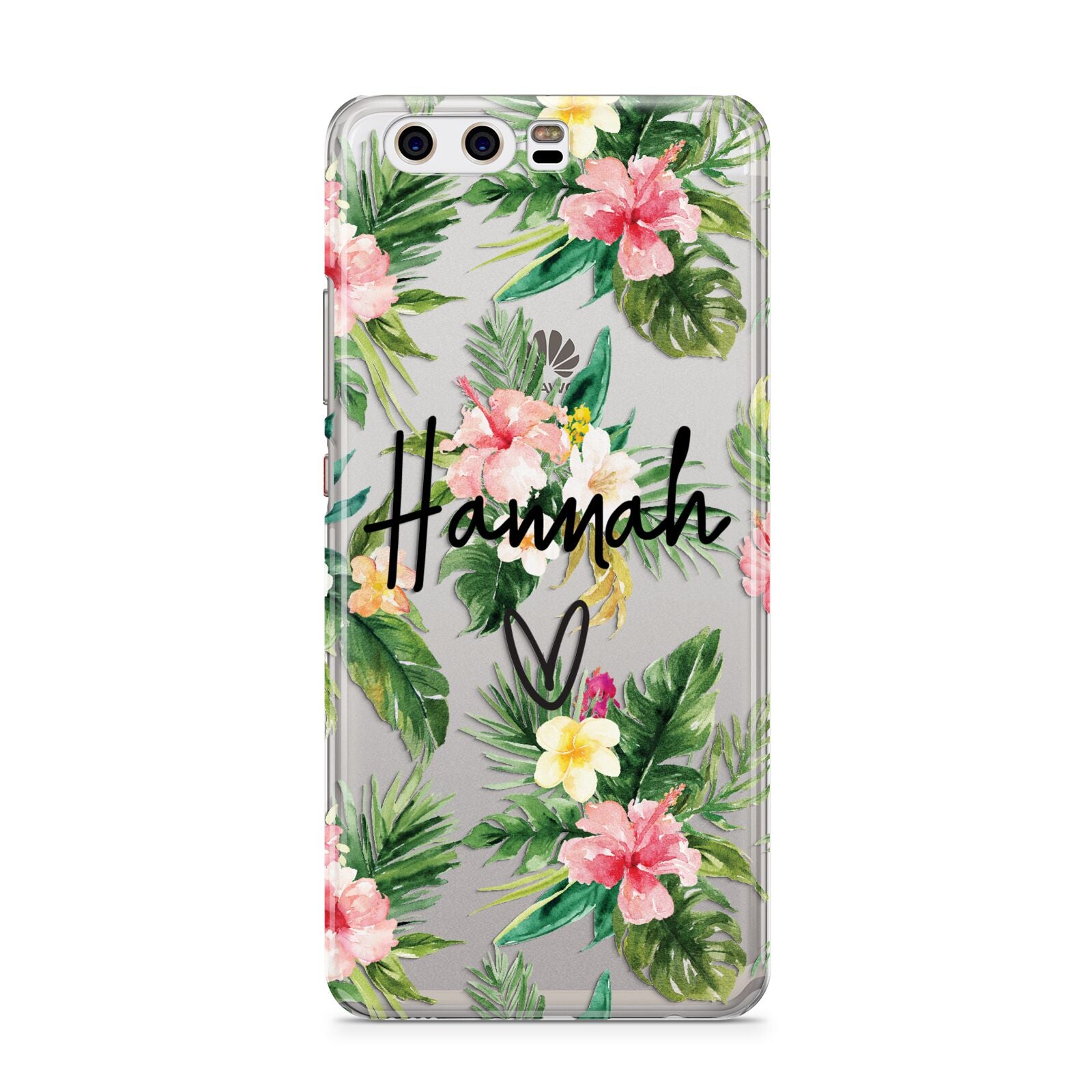 Personalised Tropical Floral Pink Huawei P10 Phone Case