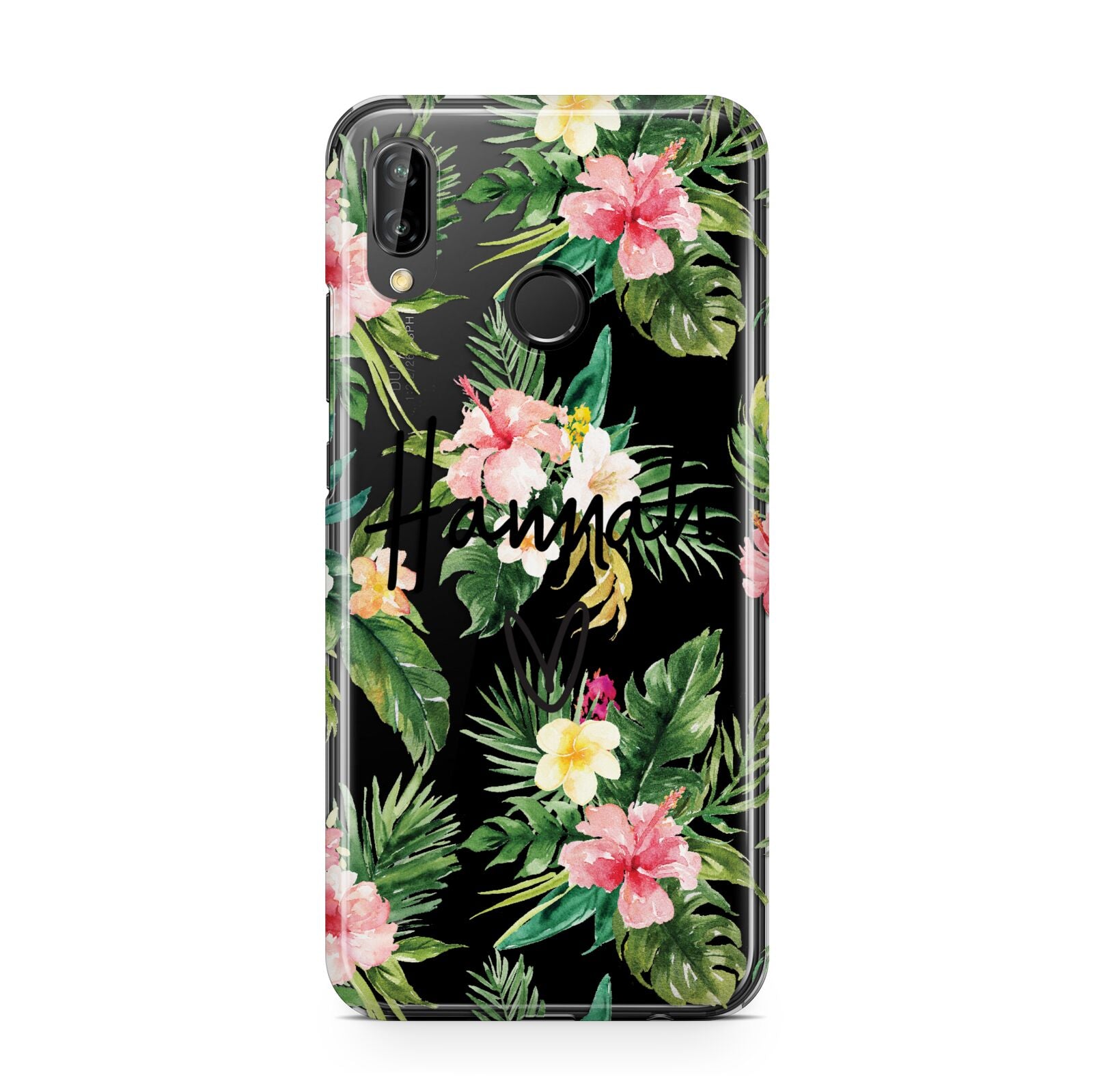 Personalised Tropical Floral Pink Huawei P20 Lite Phone Case