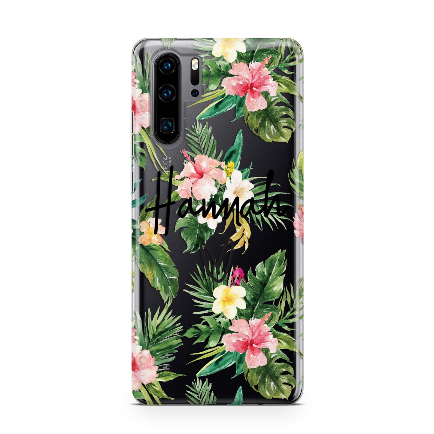 Personalised Tropical Floral Pink Huawei P30 Pro Phone Case