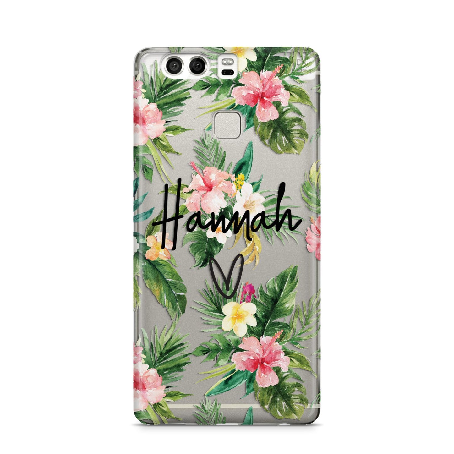 Personalised Tropical Floral Pink Huawei P9 Case