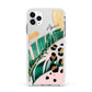 Personalised Tropical Gold Apple iPhone 11 Pro Max in Silver with White Impact Case