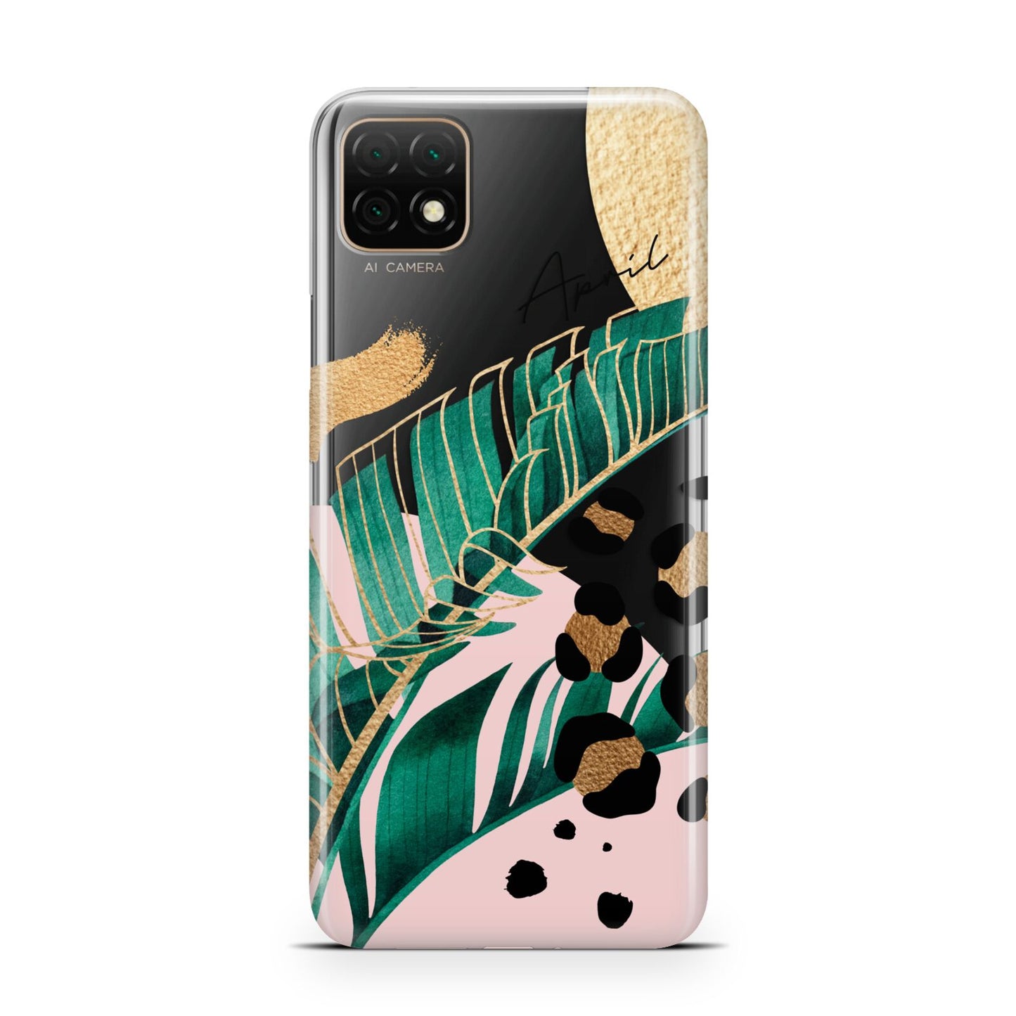 Personalised Tropical Gold Huawei Enjoy 20 Phone Case